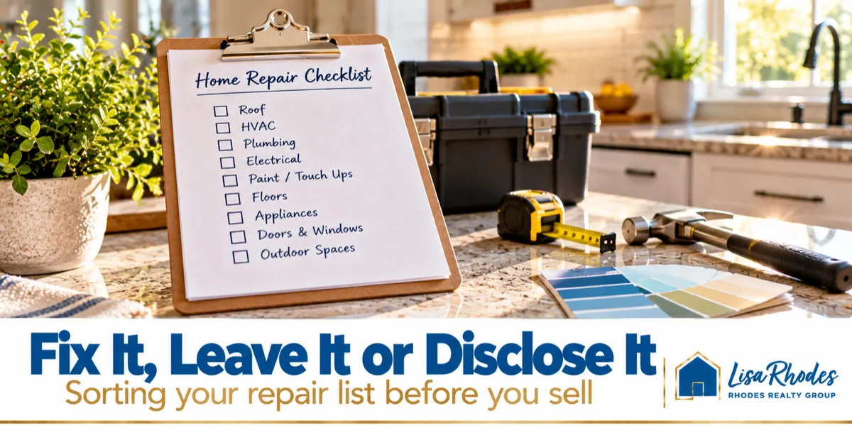 Fix It, Leave It or Disclose It: Sorting Your Repair List Before You Sell