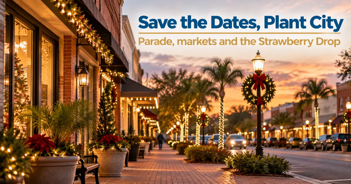Save the Dates: Plant City's Holiday Season, From Art in the Park to the Strawberry Drop