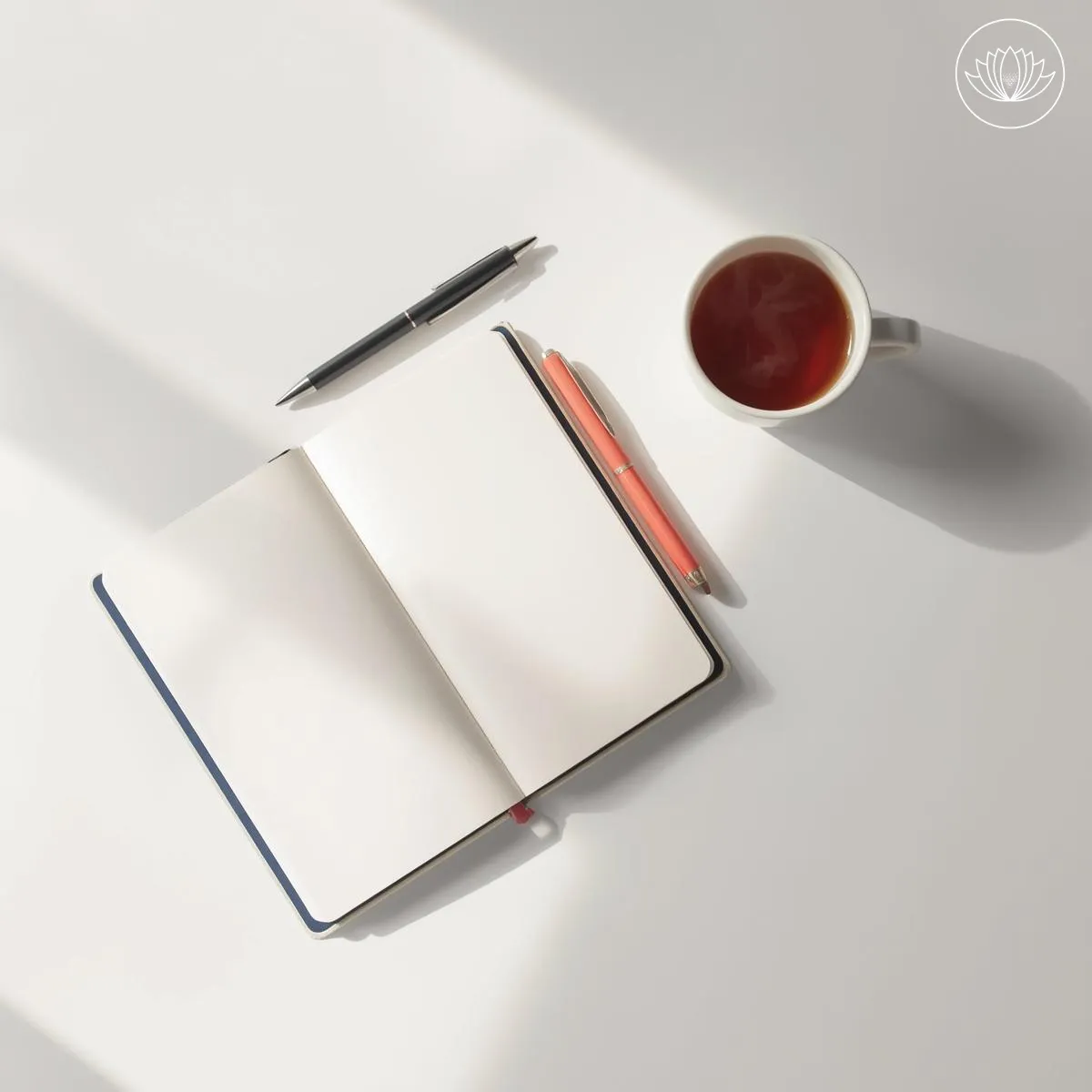 أدوات ومذكرة على مكتب هادئ تمثل التطبيق العملي للورشة