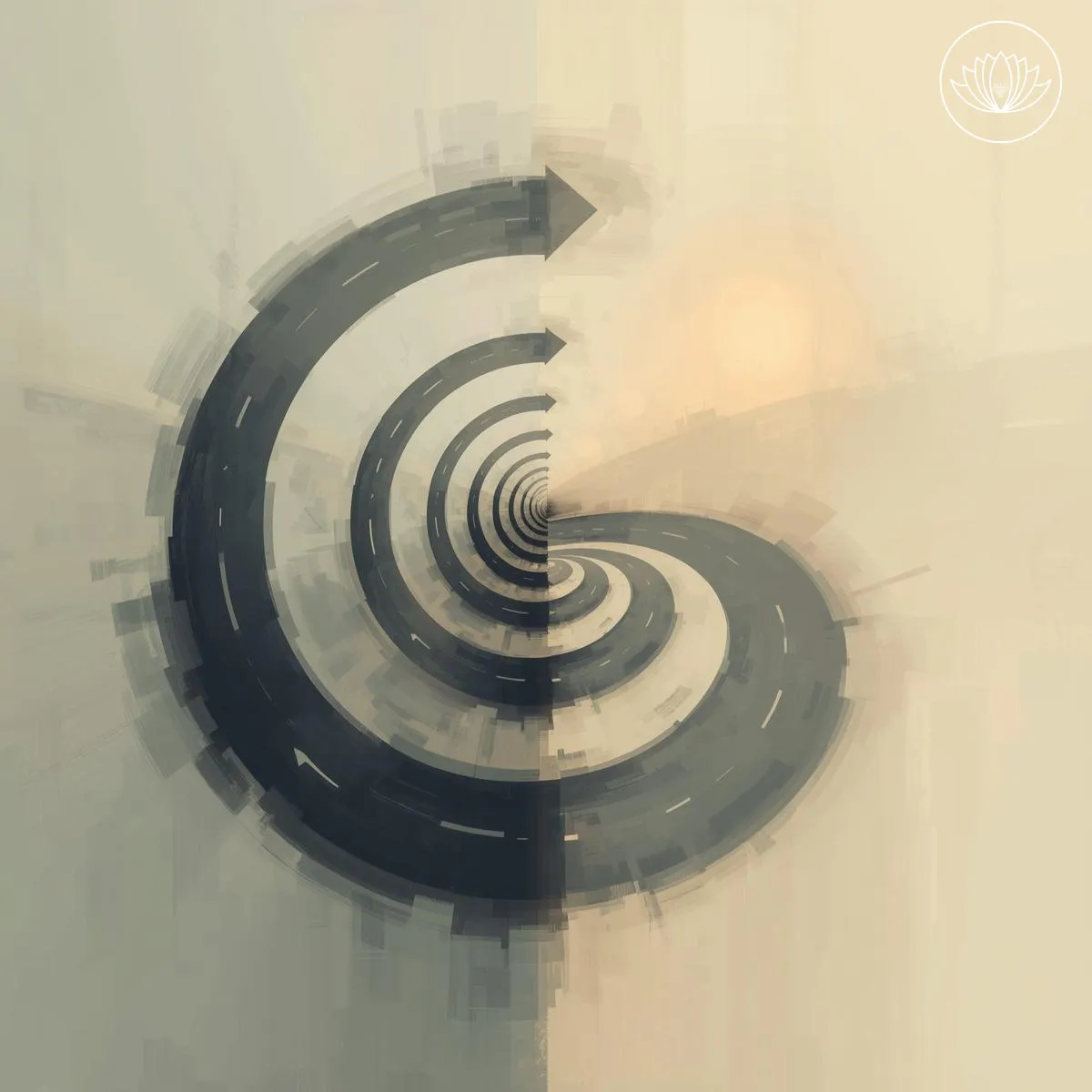 طيق على شكل دامة تعبر عن دامة الأهداف وكيف أ، الطريق قد يلف به