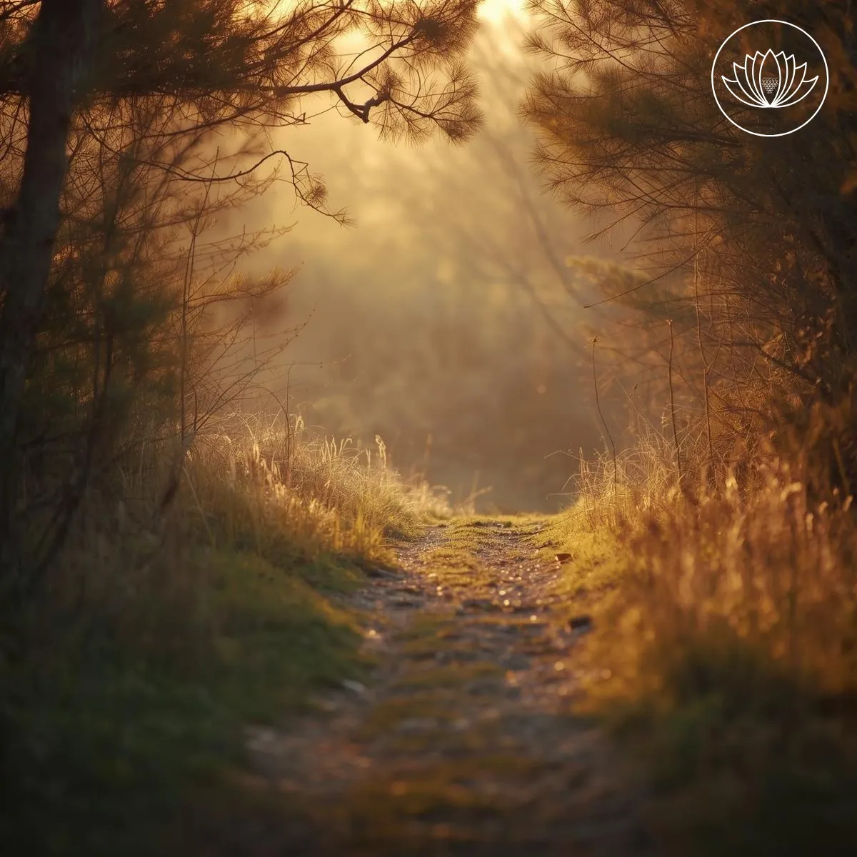 طريق هادئ في الطبيعة وقت الغروب يرمز لمسار تشافٍ آمن