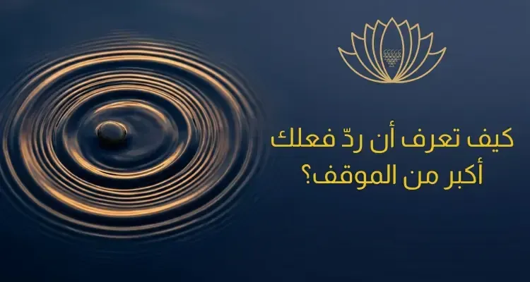حصاة صغيرة تُحدث موجات كبيرة ترمز لردّ فعل أكبر من الموقف، أكاديمية نحّات الحياة