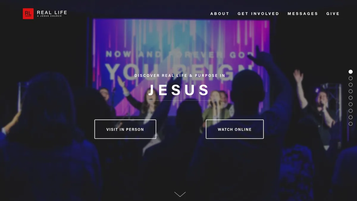 Real Life Church KC Website Design and videography