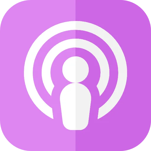 Apple Podcasts icon for subscribing to the podcast