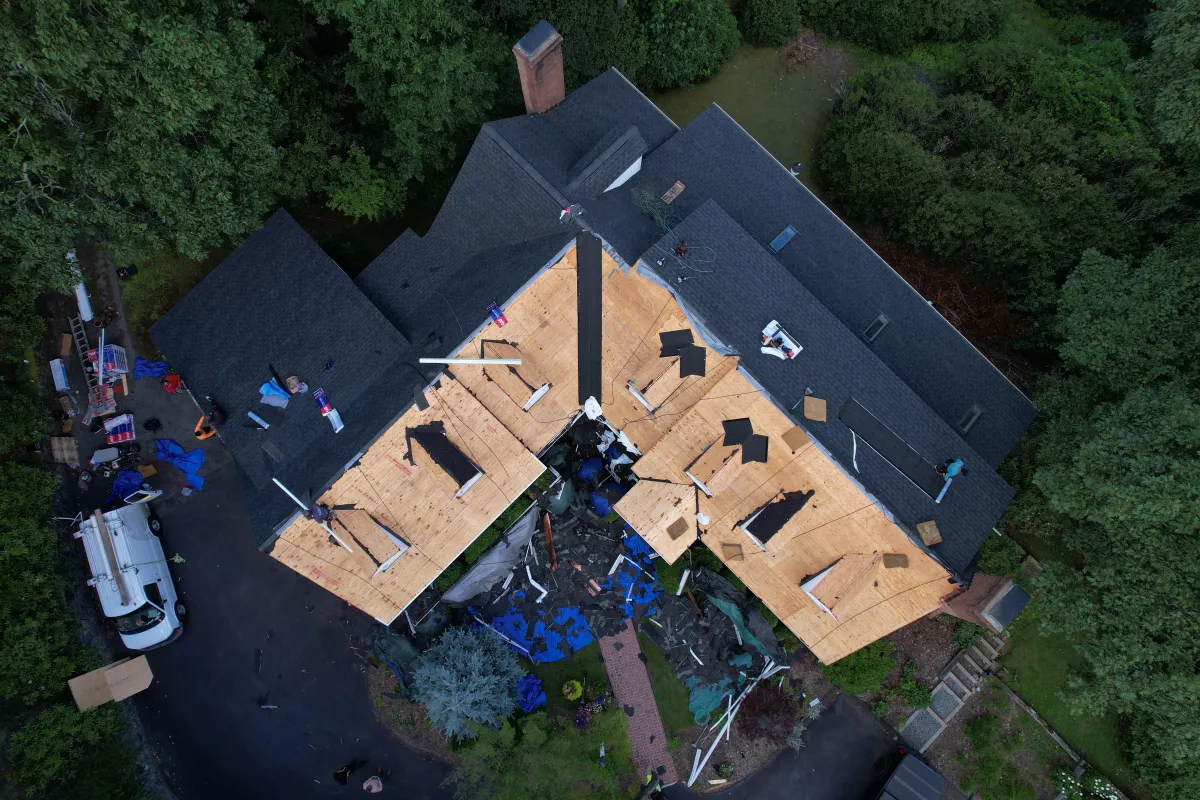 Storm-resistant roof replacement on coastal Delaware property featuring premium materials designed to withstand high winds and saltwater exposure, installed by licensed roofing professionals.