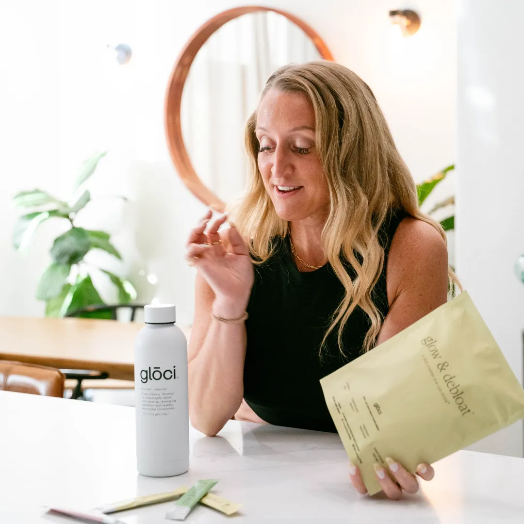 Melissa Dlugolecki, enjoying a drink.