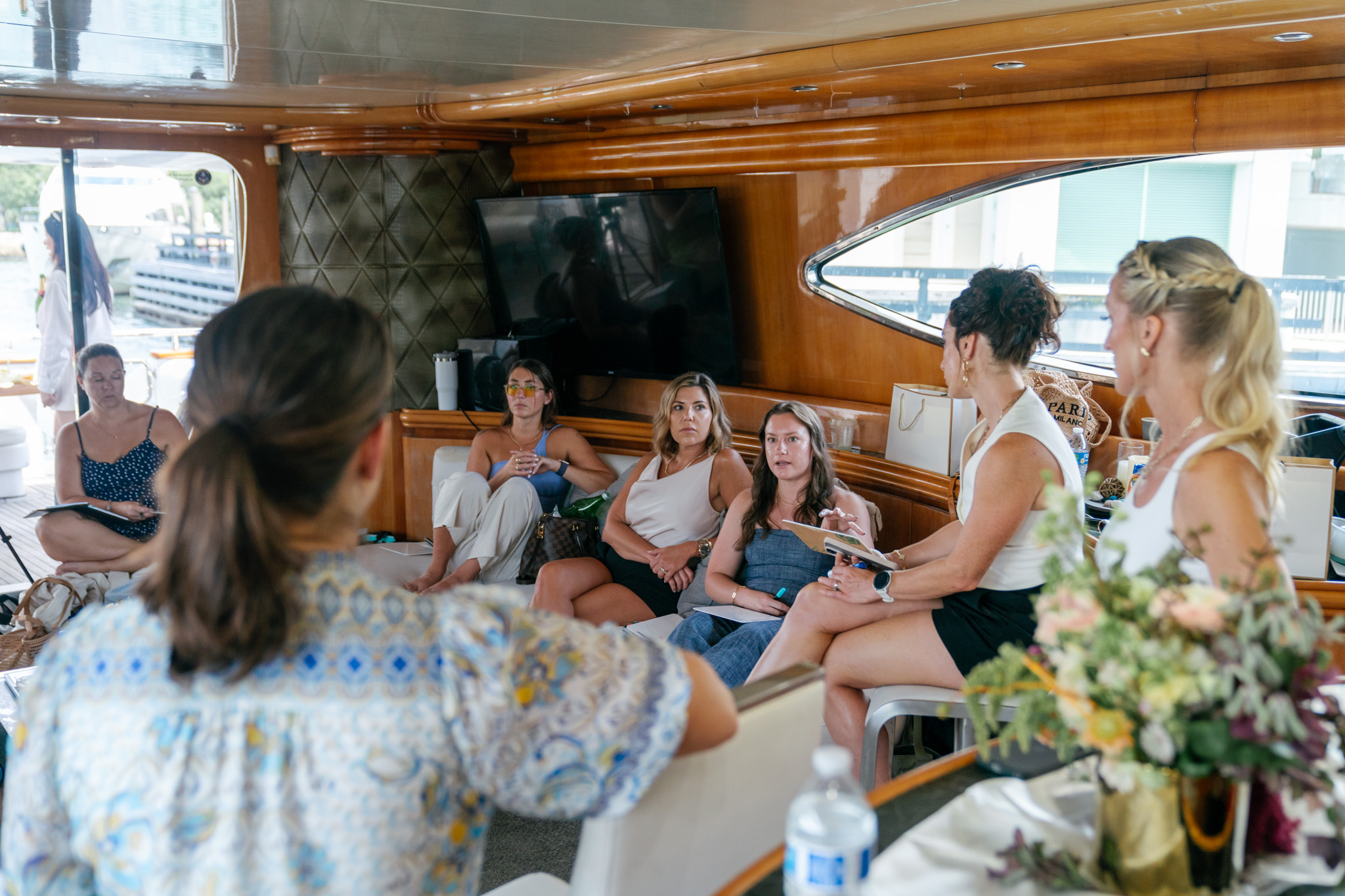 Stateroom aboard the 92-foot yacht Wicked Cool, Newport Beach funnel retreat