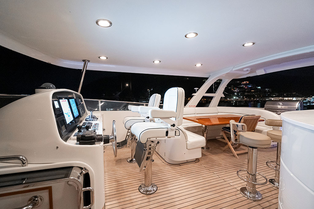 Interior 110-foot Maiora yacht Miami for funnel retreat 2026