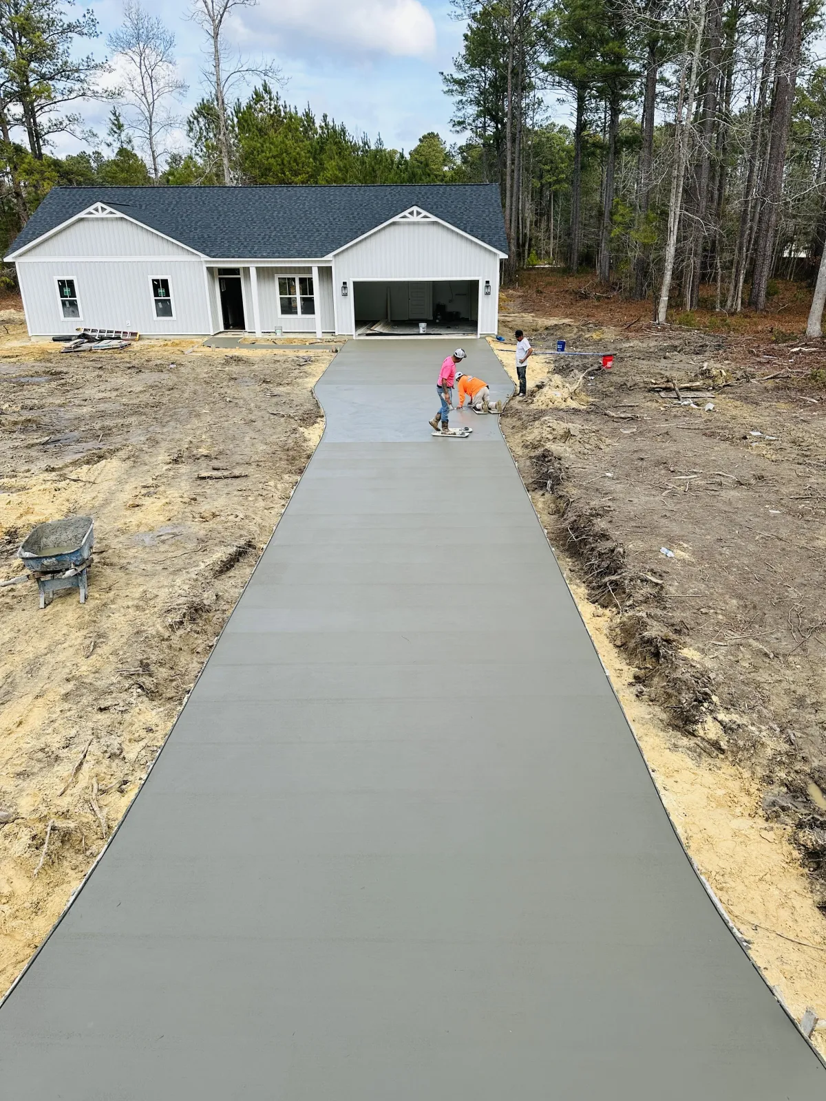 man walking on construction site