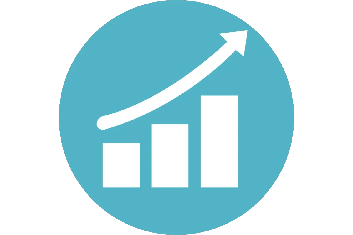 A chart that shows growth