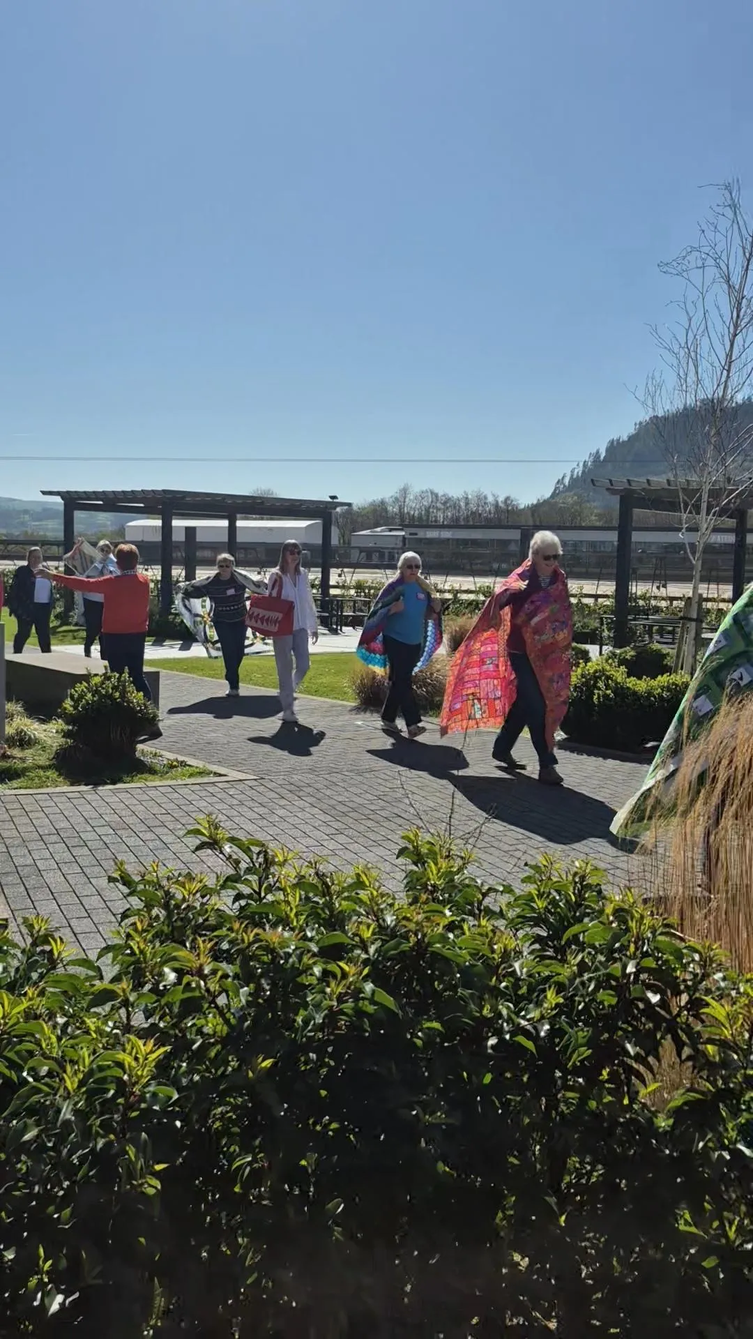 quilt parade at Eryri retreat