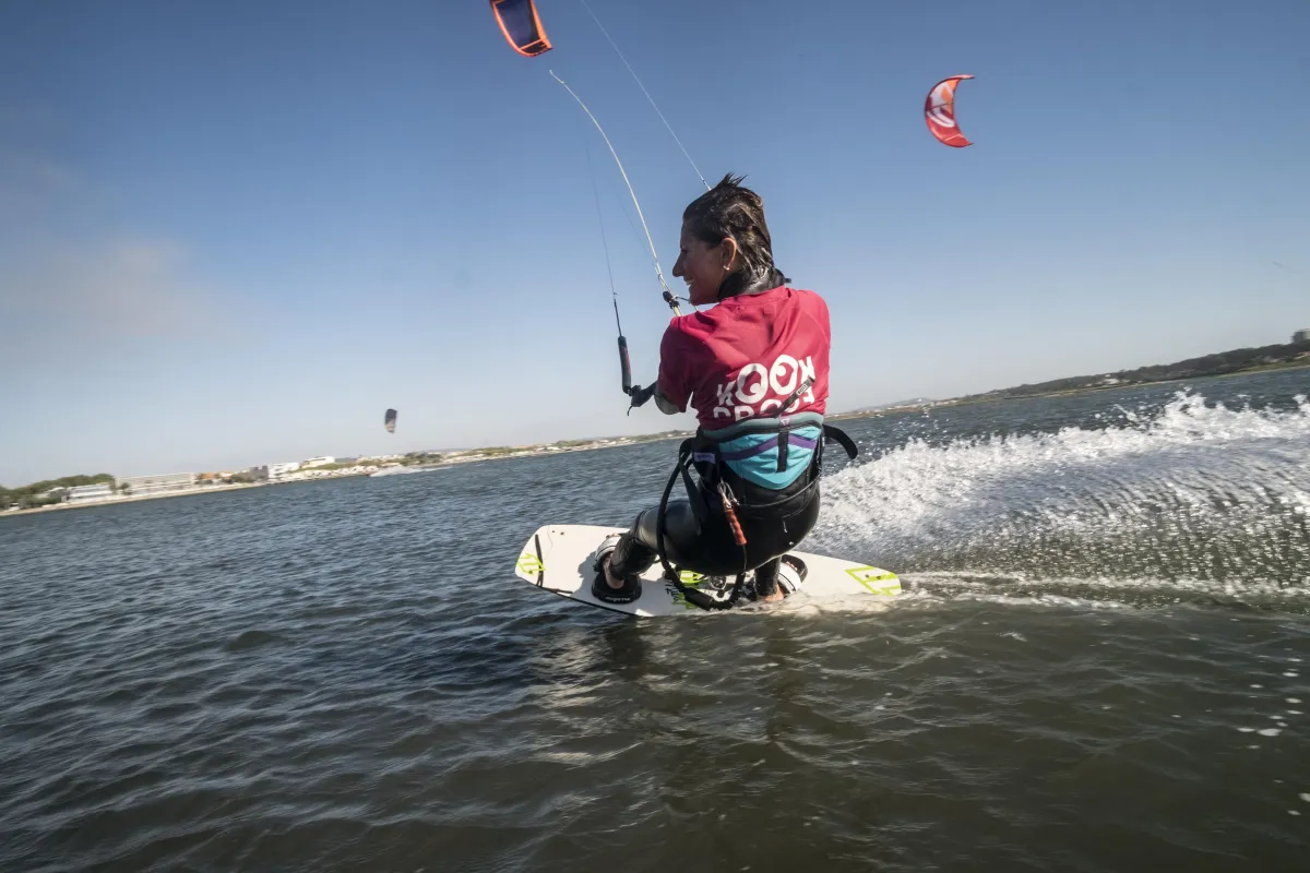kitesurfer riding