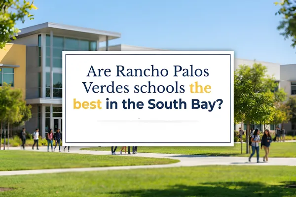 Wide-angle view of Rancho Palos Verdes school campus