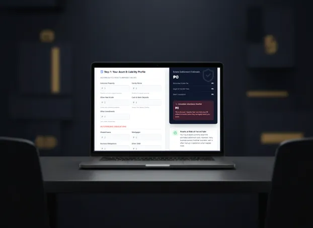 Calculator: Eliminate Forced Asset Sales mockup