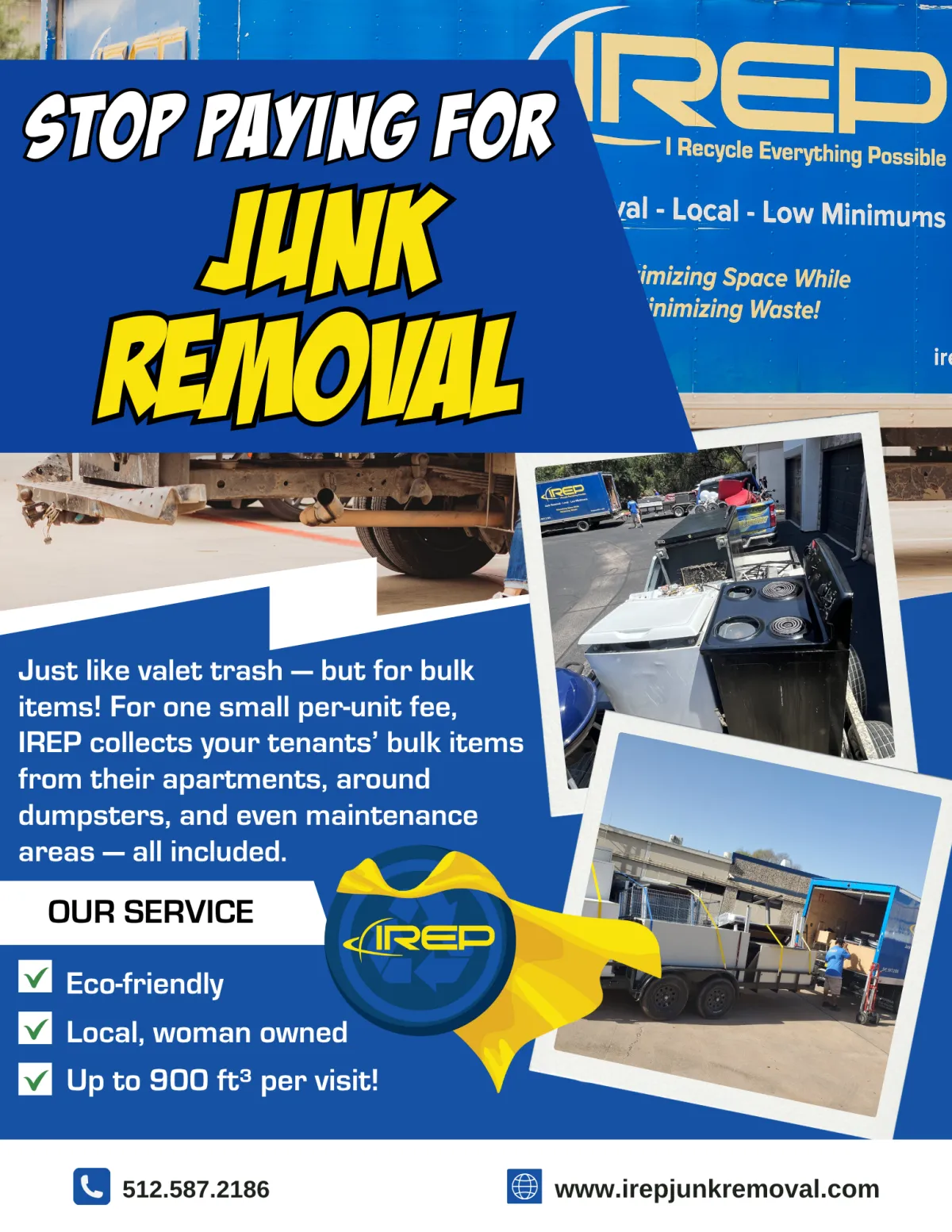 IREP Junk Removal Bulk Valet for apartments