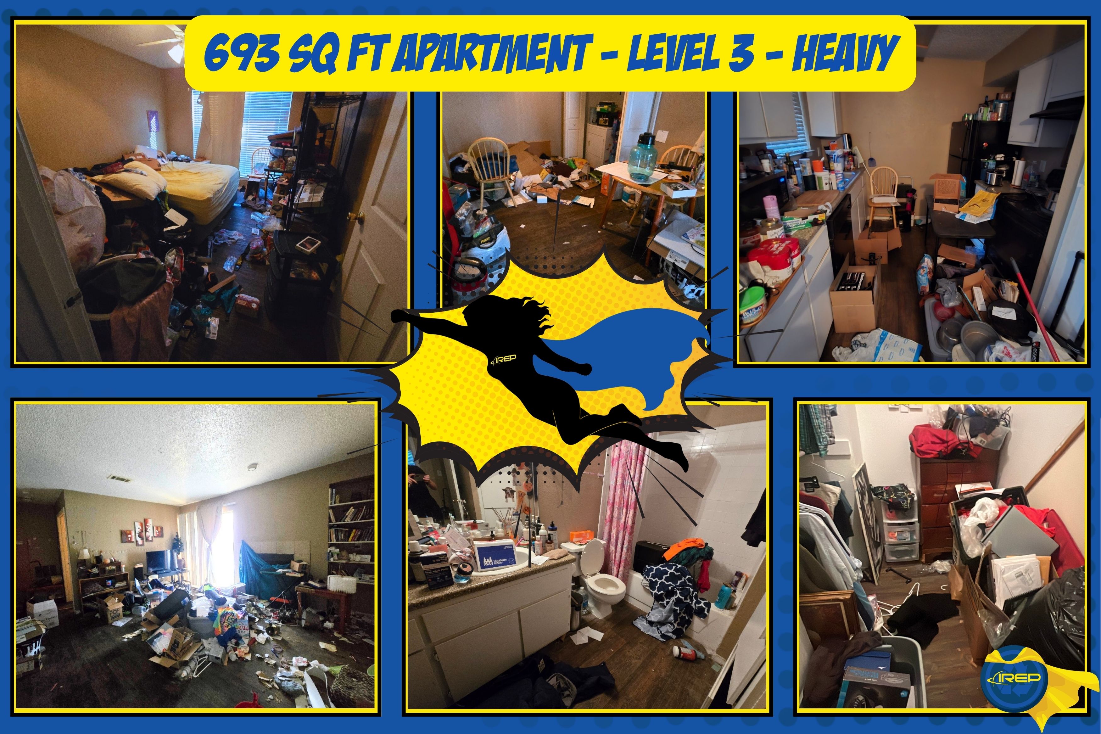 small apartment level 3 trash out