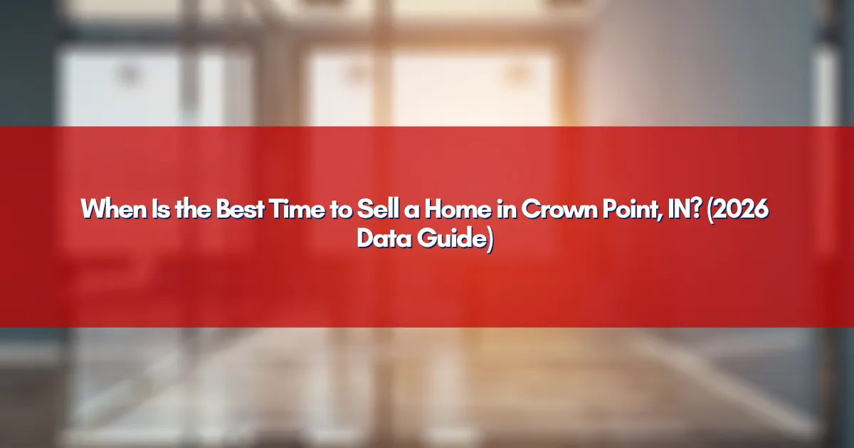 When Is the Best Time to Sell a Home in Crown Point, IN? (2026 Data Guide)