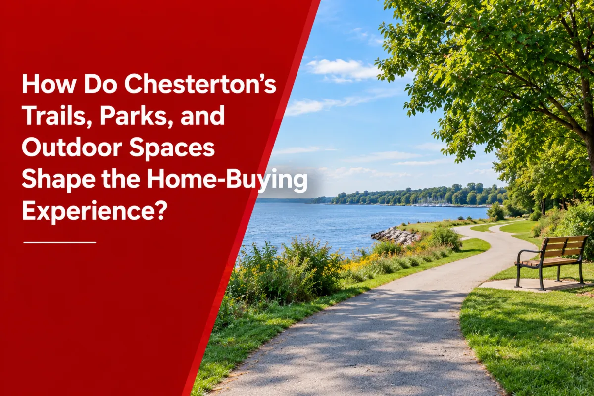 Chesterton Real Estate Broker helping buyers evaluate homes near trails parks and outdoor spaces