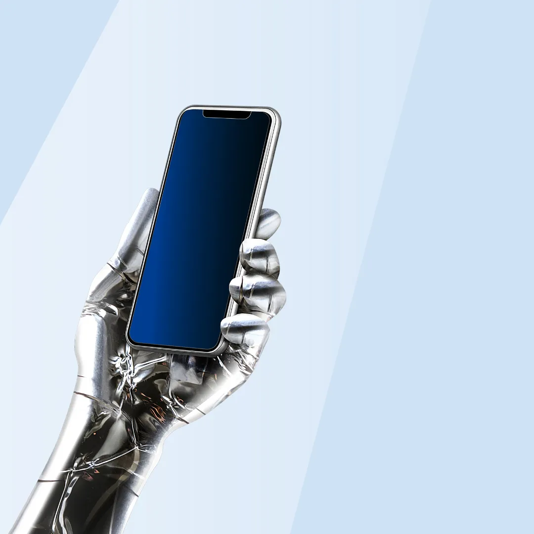 AI holding phone