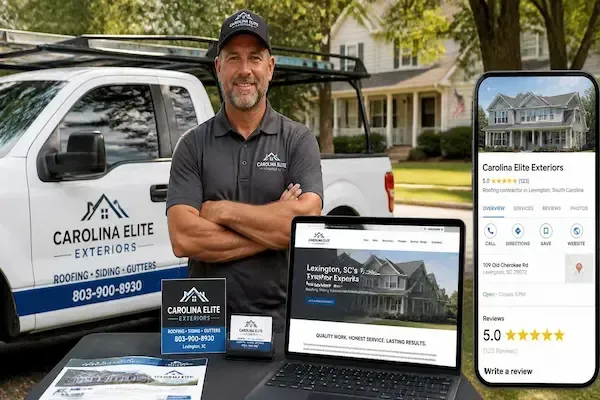 Lexington SC home services contractor shaking hands with homeowner