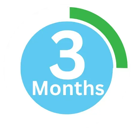 an icon showing 3 months