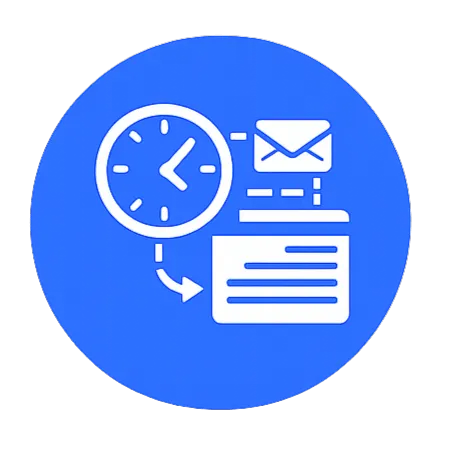Automated marketing system icon showing 24/7 lead capture, SMS follow-ups, and email automation for Perth service businesses