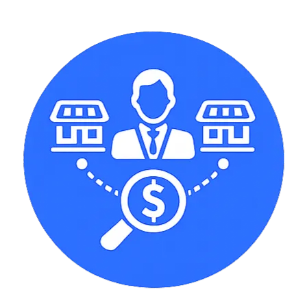 Service-based business marketing icon representing local trades, consultants, and customer-focused digital campaigns in Perth