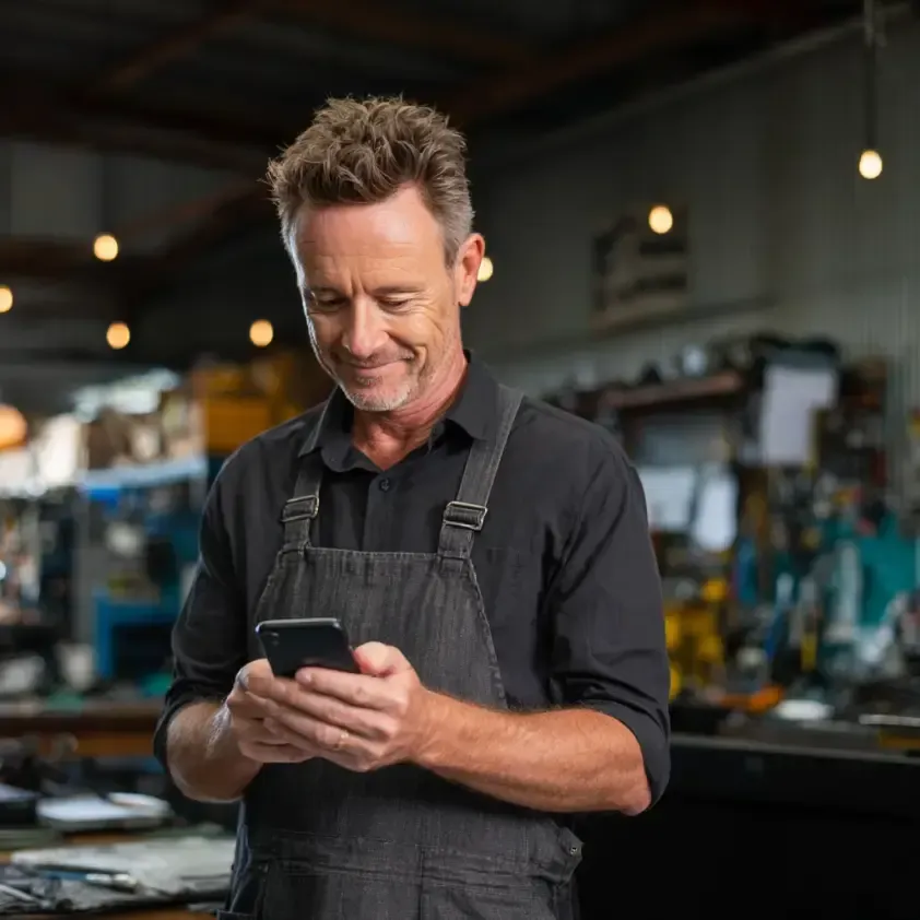 Perth business owner in Balcatta with a website that stays online and secure with GoHighLevel hosting