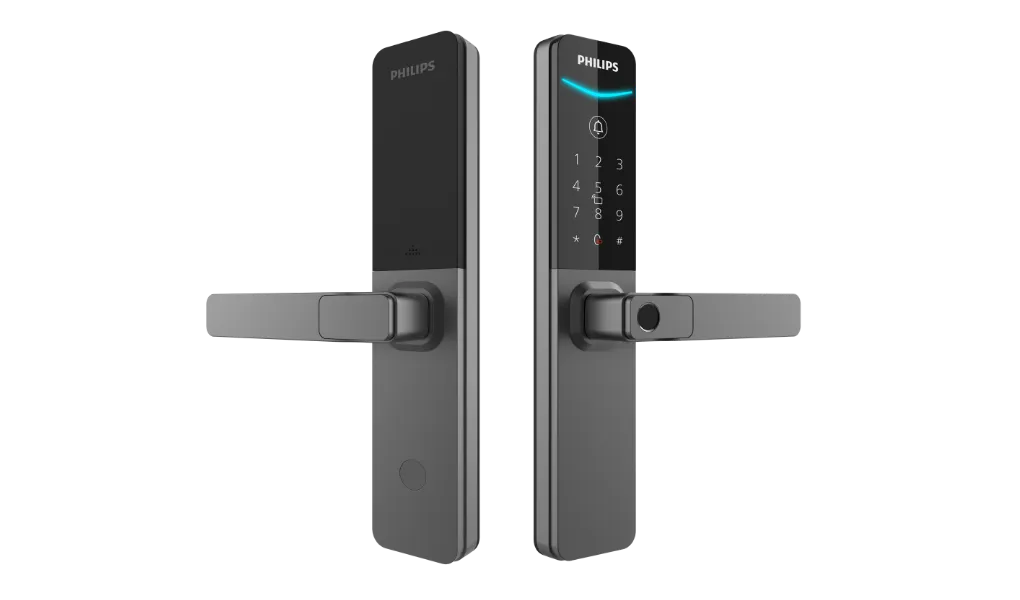 Cerradura Philips DDL615 de cuerpo angosto con vidrio templado