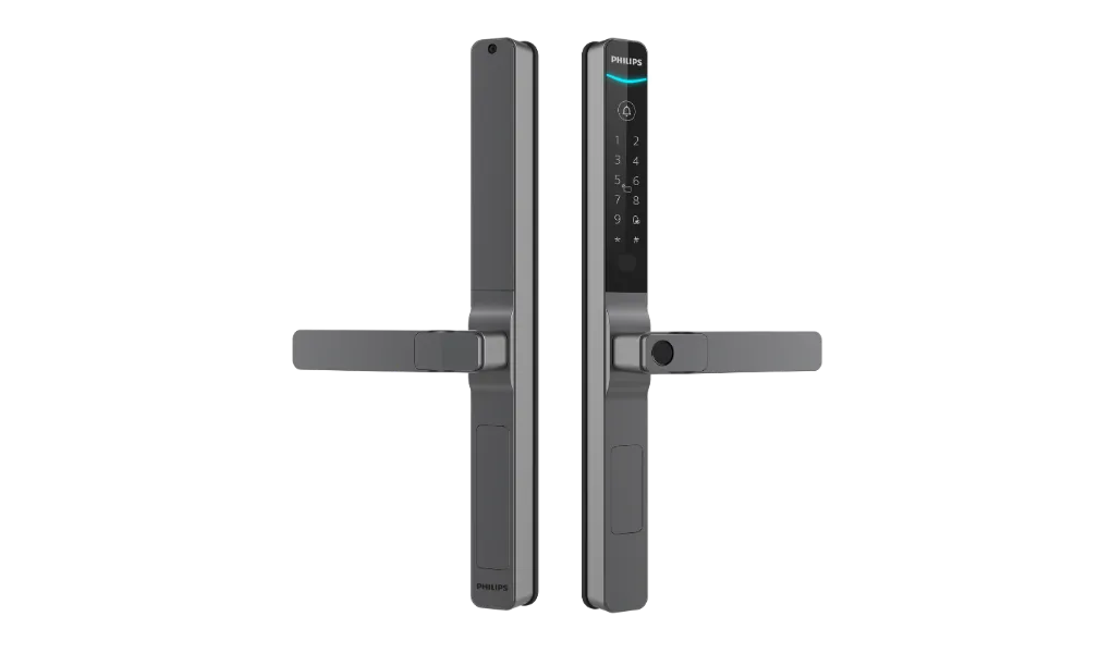 Cerradura Philips DDL611-S de cuerpo angosto para puerta de aluminio