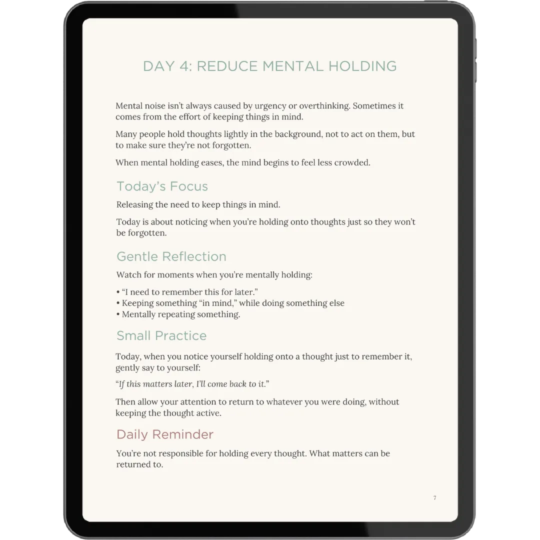 How to Quiet the Mental Noise Digital Guide