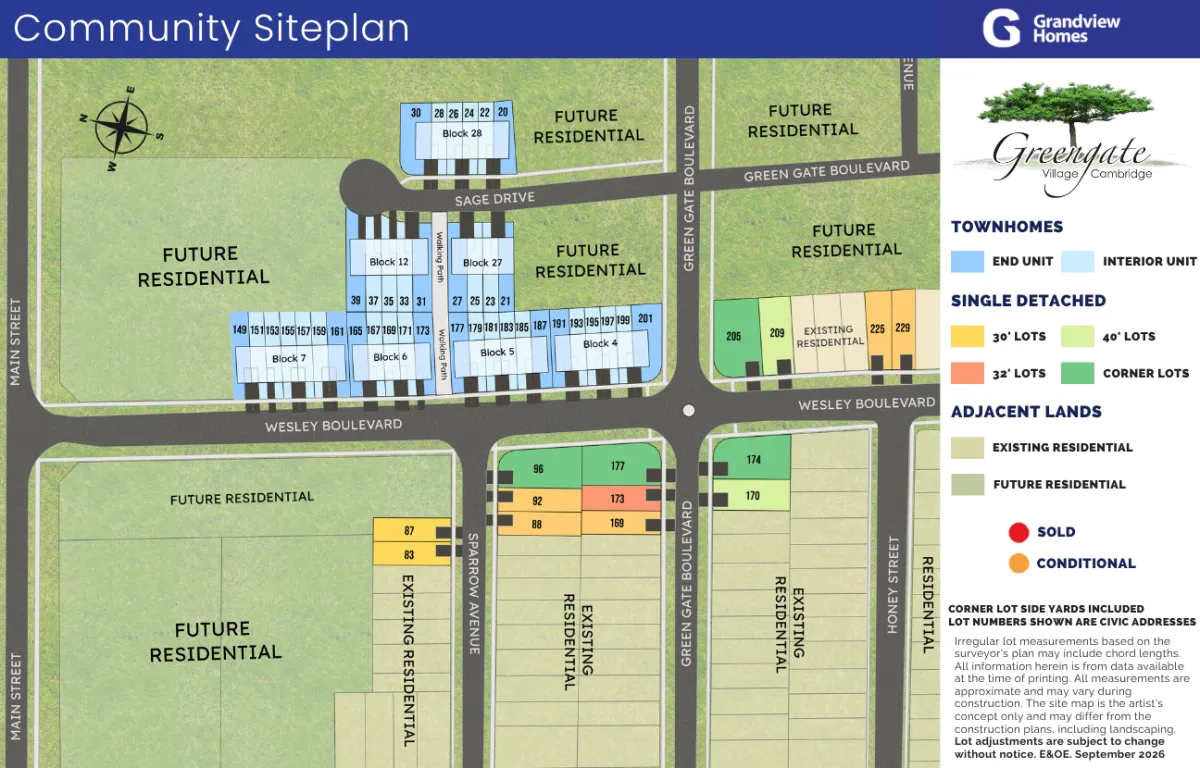 Greengate Village Master Site Plan Architectural Layout - Coming Soon