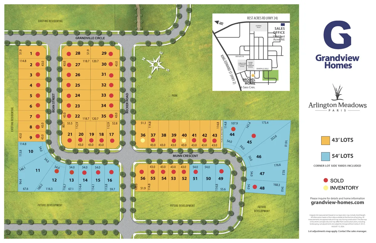 Arlington Meadows Community Master Site Plan and Lot Architecture Placeholder
