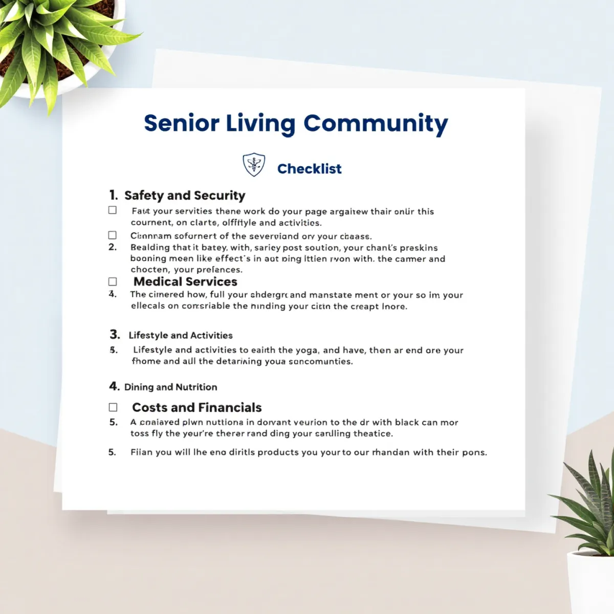 Assitsted Living Checklist