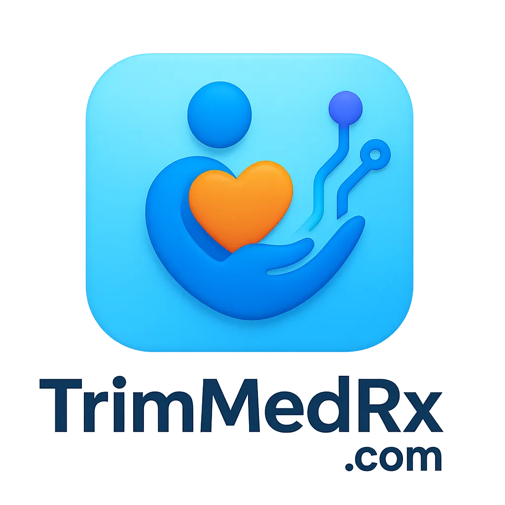 TrimMedRx logo – Online weight loss prescriptions for Ozempic, Wegovy, Mounjaro, Zepbound, and Saxenda