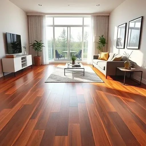 A stunning living room in Upper Marlboro MD with rich hardwood floors, elegant rugs, modern furniture, and natural light.