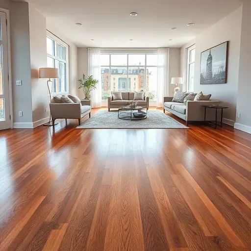 High-quality hardwood flooring in a stylish Capitol Hill living space with natural light and sophisticated decor.