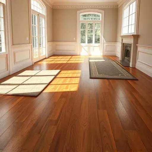 Completed hardwood flooring installation in Waldorf, MD, showcasing rich tones, elegant details, and warm textures.