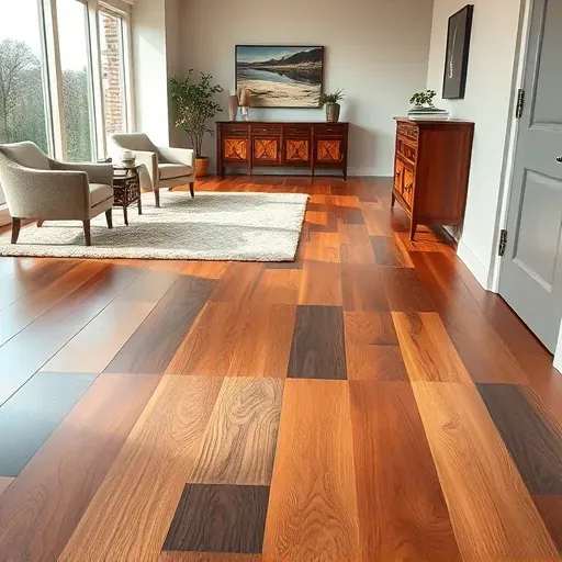 Perfectly installed hardwood and tile flooring in a Potomac MD home, reflecting light and showcasing elegant design.
