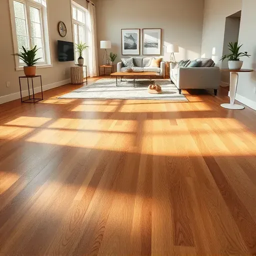 Flooring installation in a contemporary home featuring natural oak hardwood with smooth finish and warm tones.
