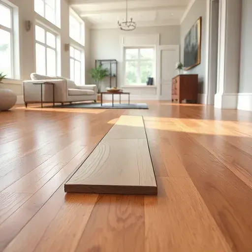 Seamless hardwood floor transition with a luxury vinyl plank strip in a modern Alexandria living room featuring natural light and detailed textures