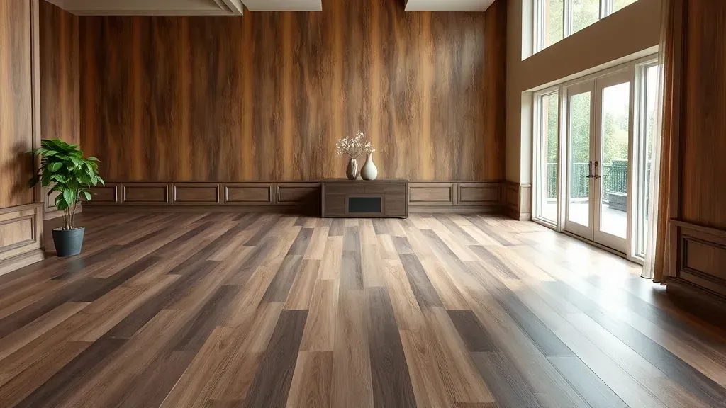 Flooring in Burke, VA showcased in a modern living room setting with furniture and natural light.