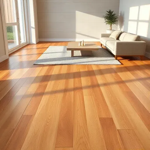 Completed Lorton VA flooring project featuring wide plank oak hardwood with natural light showcasing rich tones and textures.