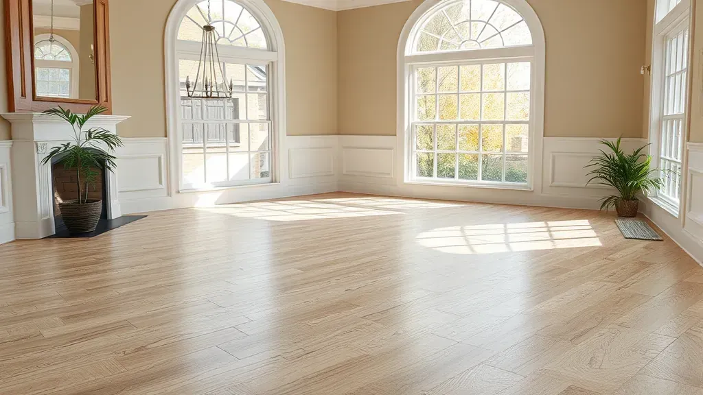 Flooring installation display in a contemporary home setting in Leesburg, VA.