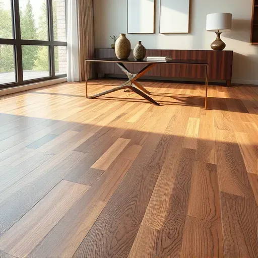 Luxury Vinyl Plank flooring features rich wood-like textures and modern decor in a bright Alexandria interior.