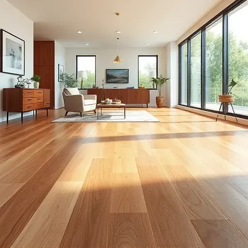 Luxury vinyl plank flooring installation in Alexandria VA showcasing modern interior with natural light, sleek decor, and elegant finish