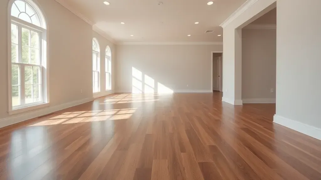 Flooring in Springfield, VA showcasing a modern, stylish interior design with hardwood and area rugs.