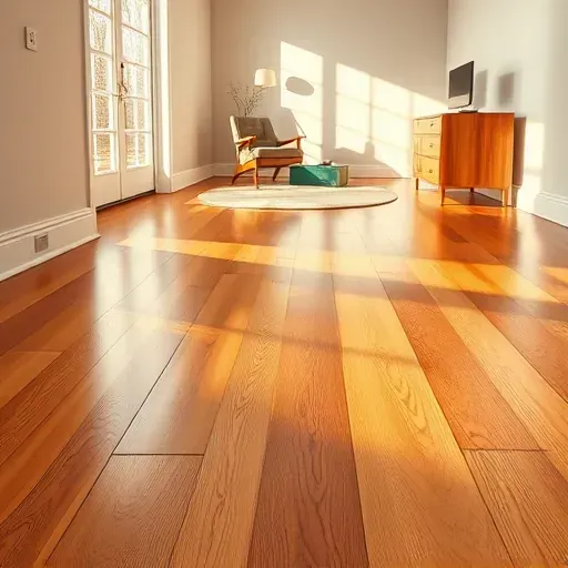 Hardwood flooring project in Ashburn VA showcasing warm finish, natural grain, seamless planks, and elegant decor.