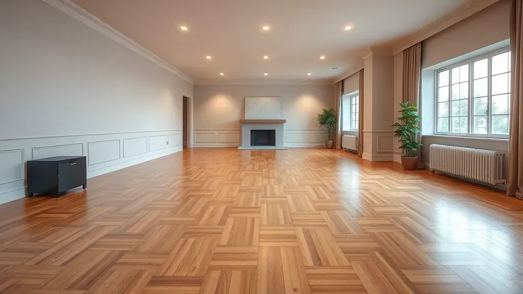 Flooring options showcased in a stylish living room in Fairfax, VA.