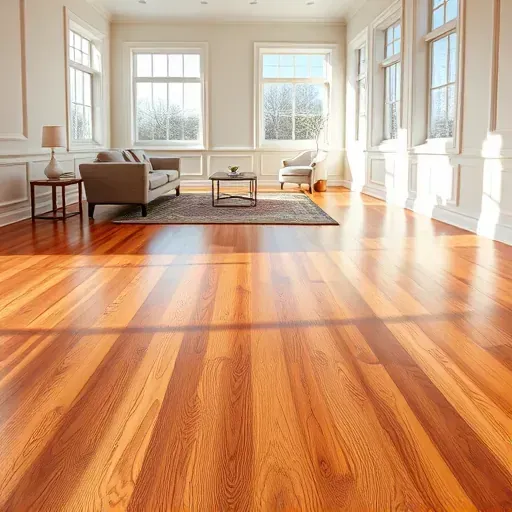 Bright hardwood flooring in a spacious Lorton VA room with neutral walls and modern decor creates an inviting atmosphere.